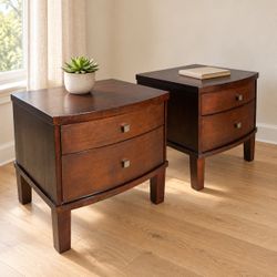 Matching Pair of 2-Drawer Nightstands – Delivery Available