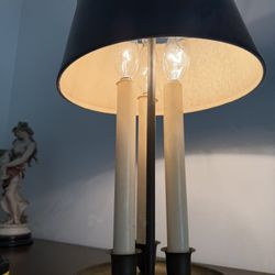 Vintage Brass 3-Light Bouillotte Lamp | Classic Library Style