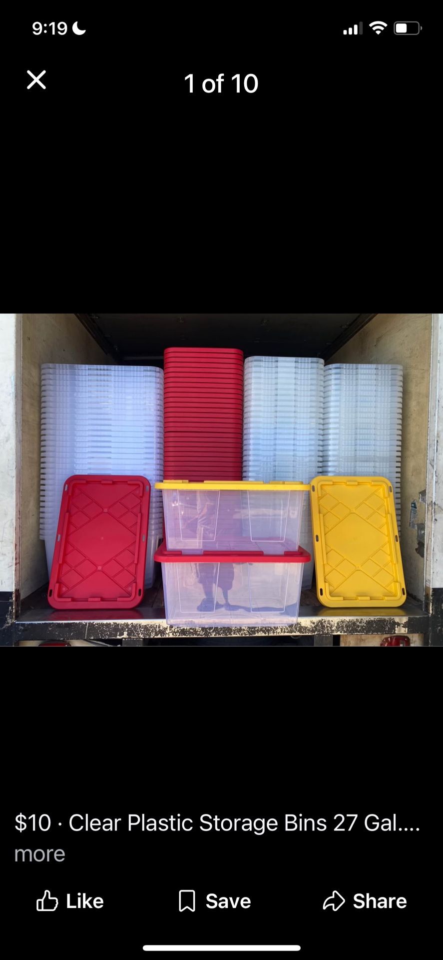 Heavy Duty Stackable Bins 27 Gallon Capacity