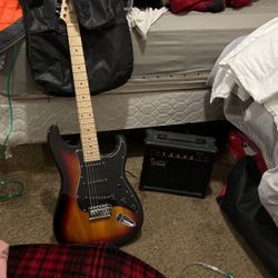 Electric guitar  and amp