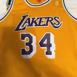 Used Shaq Lakers Jersey. Size 3xl Mitchell And Ness