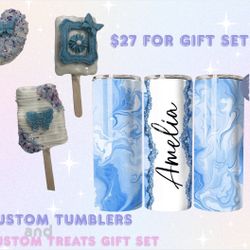 Custom Tumblers And Treat Gift Set