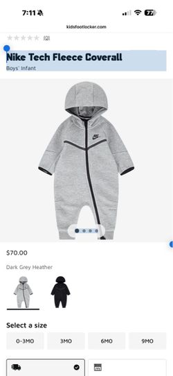 Nike Tech Fleece Coverall Boys' Infant
