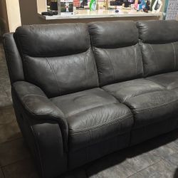 Sofa Gray Electric Recliner