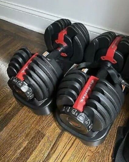 Adjustable Bowflex Dumbbells Set With Stand