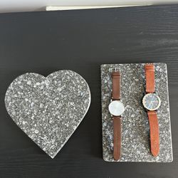 “ Spotted Heart And Rectangle” Blue/black Speckled granite 