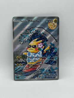 Non TCG Pokemon Surf’s Up Pikachu Fan Art Card