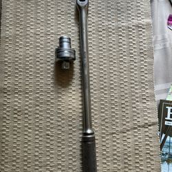 Snap On 1/2 Drive Breaker Bar And Ratchet Adapter 