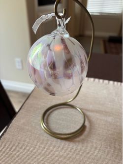 Blown Glass Ornament on Stand