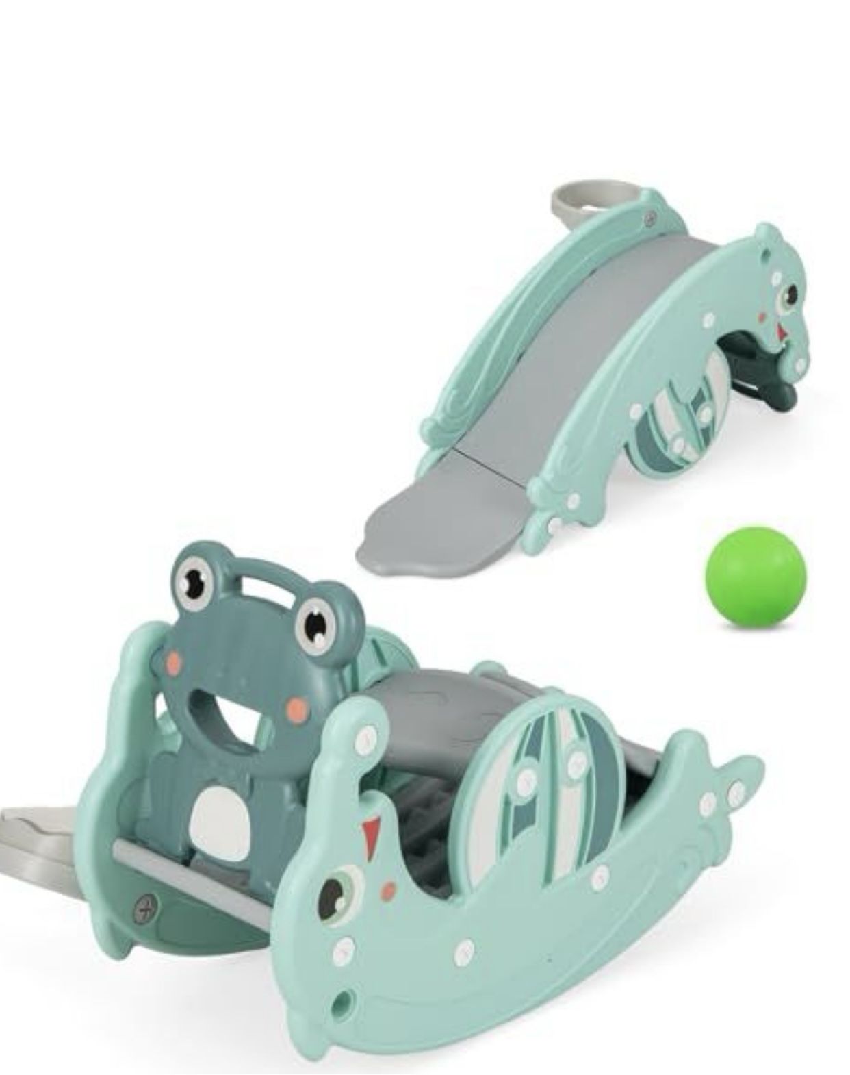 Costzon 4 in 1 Toddler Slide Rocking Toy, Slide for Kids with