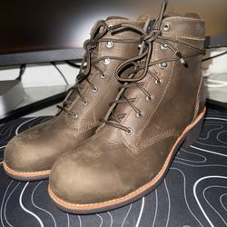 Red Wing Worx Zinc 5121 Boots Women's 8M Brown Leather Steel Toe Combat boots