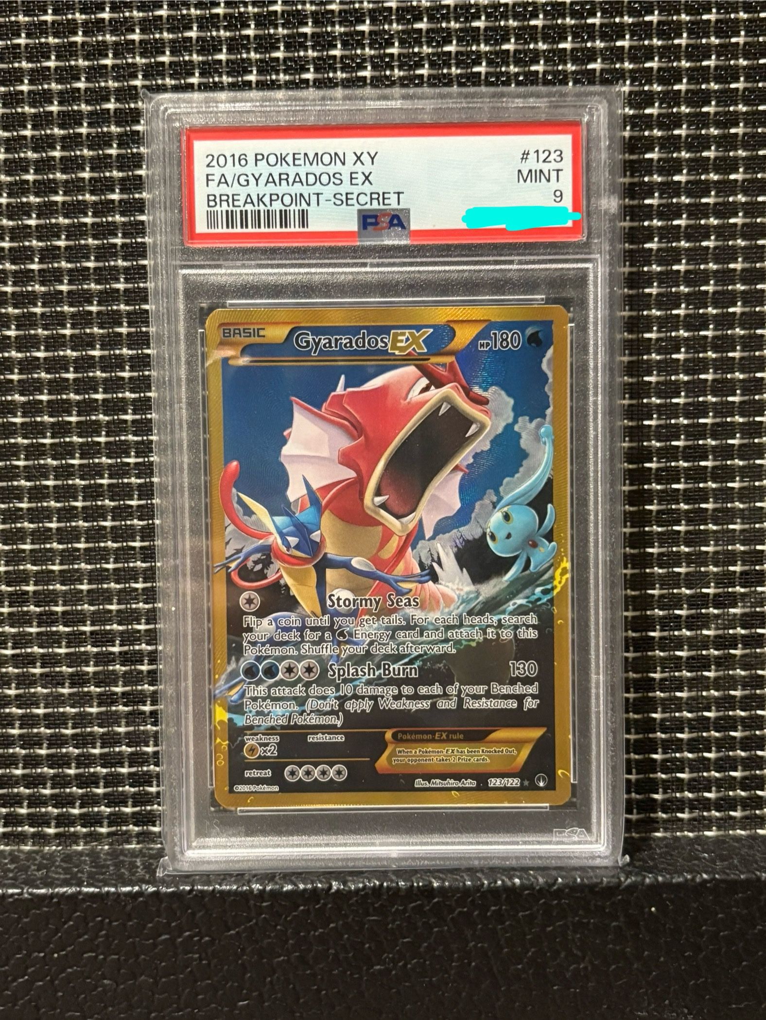 Full Art Secret Rare Gyarados Ex PSA 9