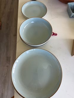 Blue ceramic dinnerware