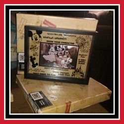 NEW 2 Glass/Wood Disney 4"x6" Frames