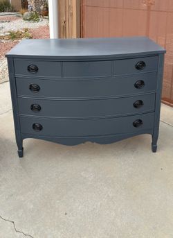 Painted Slate Grey Solid Wood Dixie 4 Drawer Dresser
