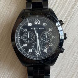 Michael Kors men’s black tone ION plated stainless steel chronograph men’s watch MK8139