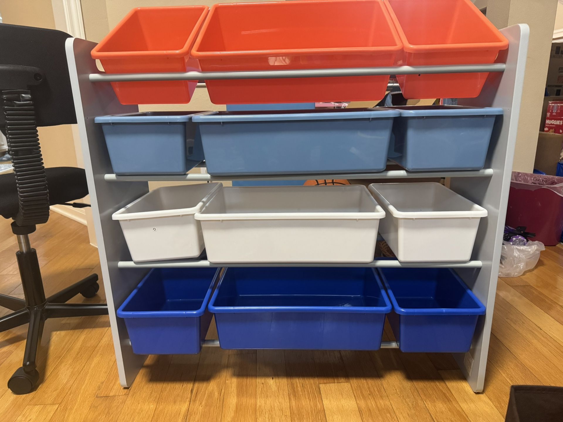 Children’s Toy Storage Organizer with 12 Bins – Great Condition!