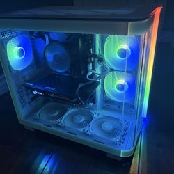 Skytech white rgb gaming computer GTX pc