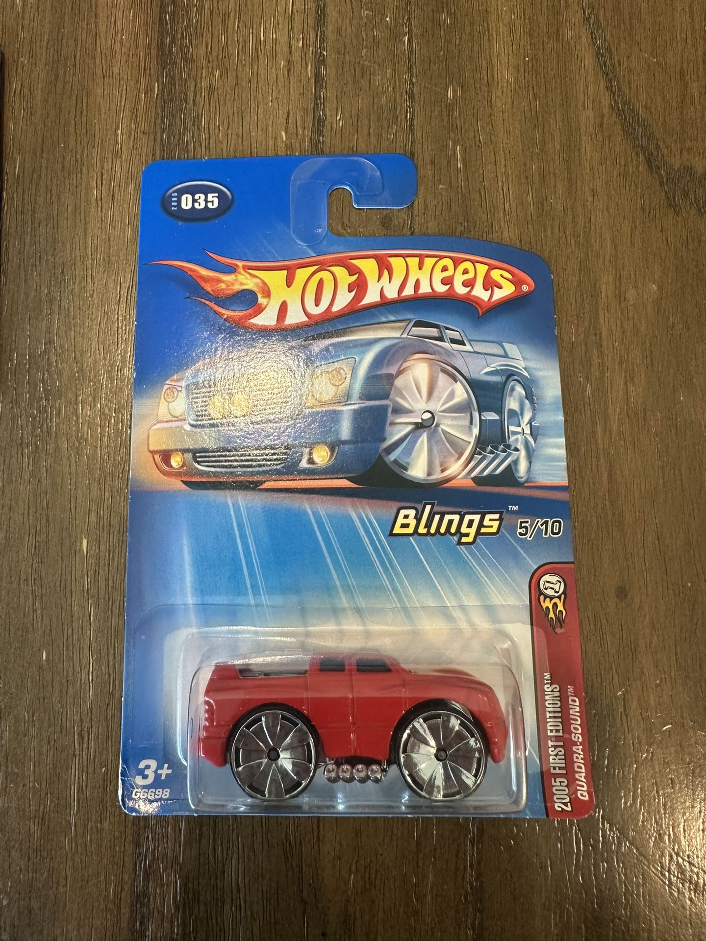 2005 Hot Wheels Quadra-Sound #35 First Editions Blings 5/10 Red