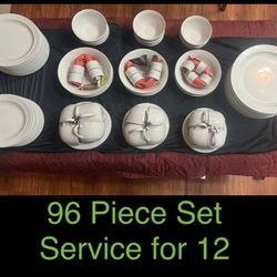 Dishes New - 96 Piece Set Service For 12