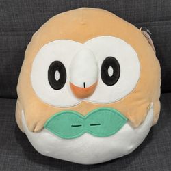 Rowlet Pokémon Squishmallows Plush 12 Inches