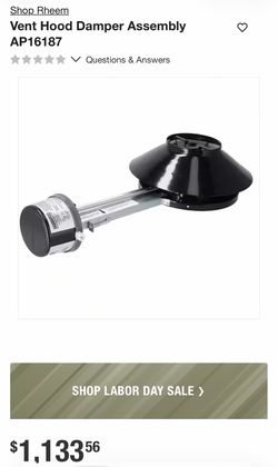 Shop Rheem Vent Hood Damper Assembly AP16187