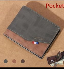 Men's High-capacity Leather Wallet, Small Slot Photo Wallet for Coins, Vintage Wallet