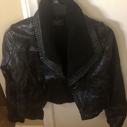 Black Synthetic Jacket 