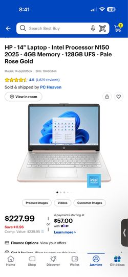 Hp rose gold laptop