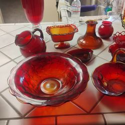 Red Depression Glass