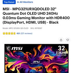 MSI MPG321URXQDOLED 32”