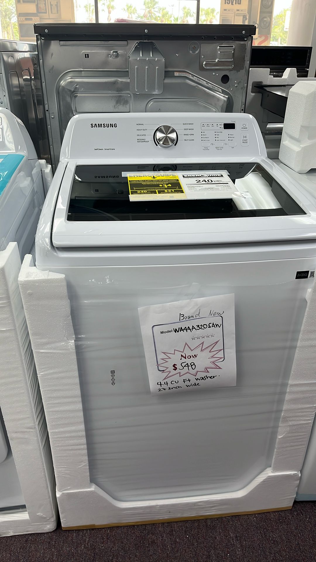 Washer Top Load New 1 Year Warranty 