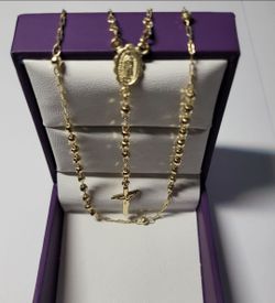 14 K GOLD ROSARY