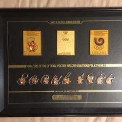 1988 Seoul Olympic Games Emblems Plaque 