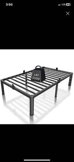 (MISSING PARTS) ROIL 14 inch Twin Bed Frames with Headboard Hole and Round Corner Legs Mattress Reta