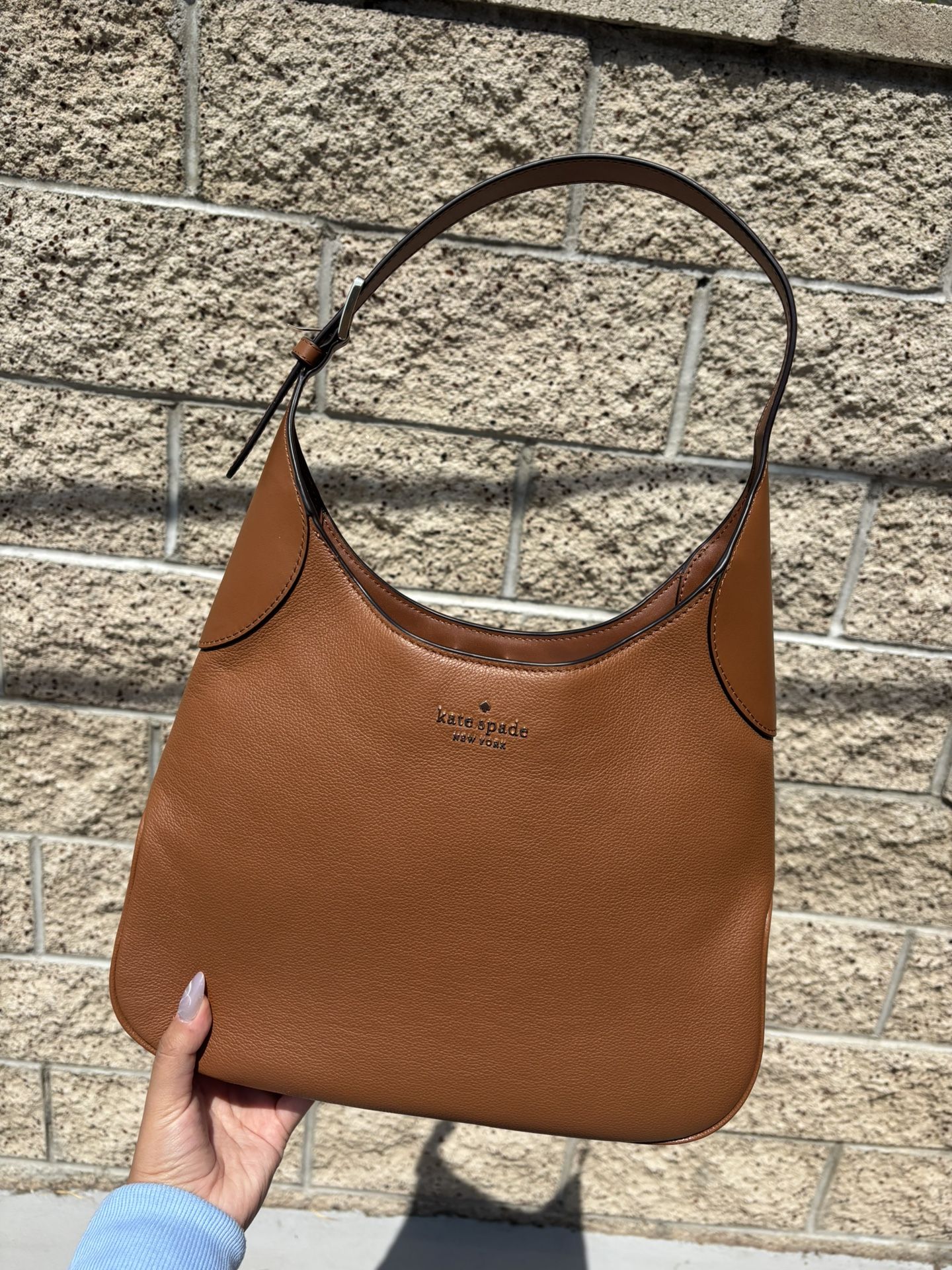 NEW Kate Spade New York Brown Faux Leather Shoulder Bag