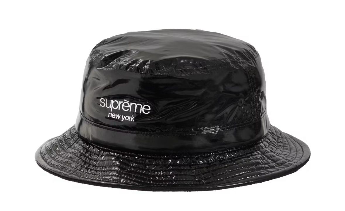 Brand New Black Supreme Nylon Shiny Crusher Hat