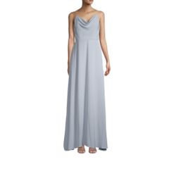 ADRIANNA PAPELL Matte Crepe Cowlneck Gown Size 14