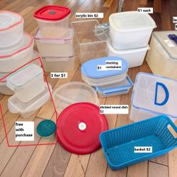 containers, boxes, bins, tub, basket for garage school office supplies tools craft storage organization