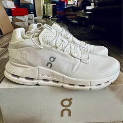 Men’s On Cloud Cloudnova 2 Running Shoes - All White - Size 12