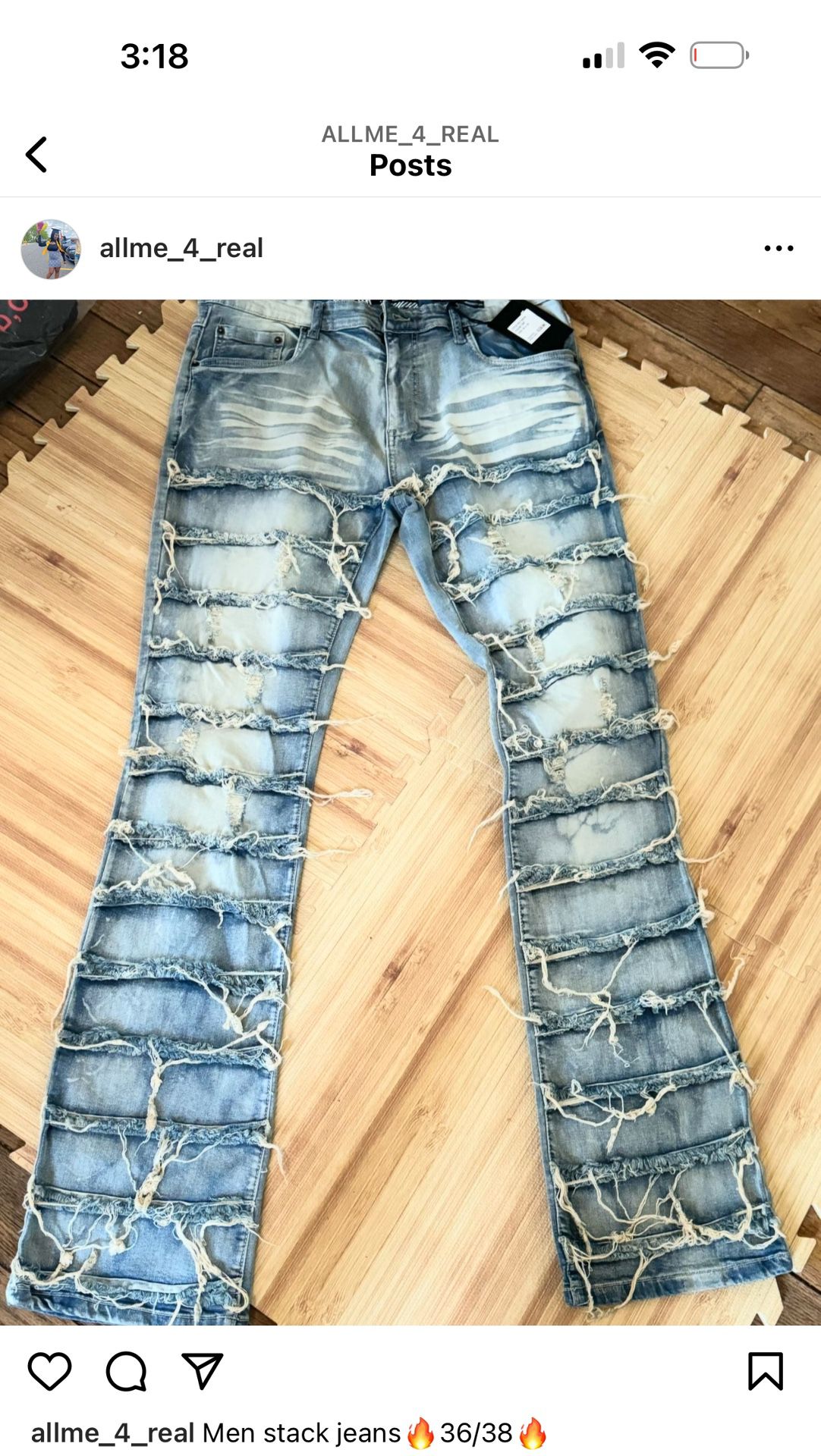 Men Stacked Jeans