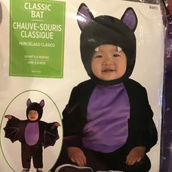Classic Bat Infant Costume 0-6 Month -NEW