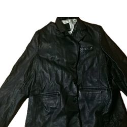 Vintage Sean John Leather Jacket  Mens XXL Black