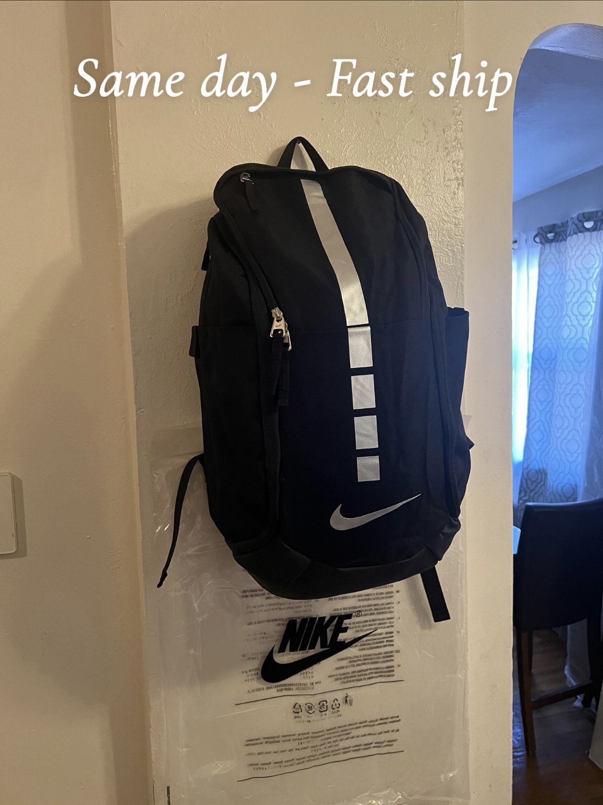 Nike Hoops Elite Pro Basketball Backpack - Black Metallic Silver