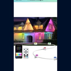 Christmas Lights Permanent Outdoor Lights, 100ft Smart RGB Outdoor Lights Alexa with 70 Preset Scenes, IP67 Waterproof 72 LED Eaves Lights for Holiday