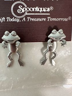 Ear Art Frog Earrings Spoontiques