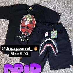 Bape Outfit Bape Shirt & Bape Shorts 