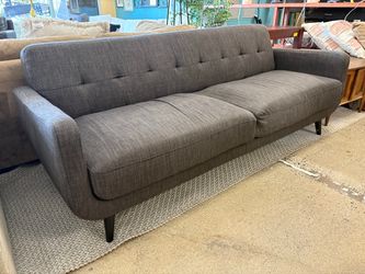 Charcoal Tufted Back Track Arm Sofa