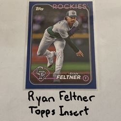 Ryan Feltner Colorado Rockies Pitcher Topps Short Print Insert Card. 