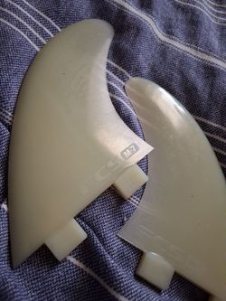 2x white FCS M-7 Surfboard Fins